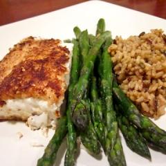 Almond-Crusted Halibut