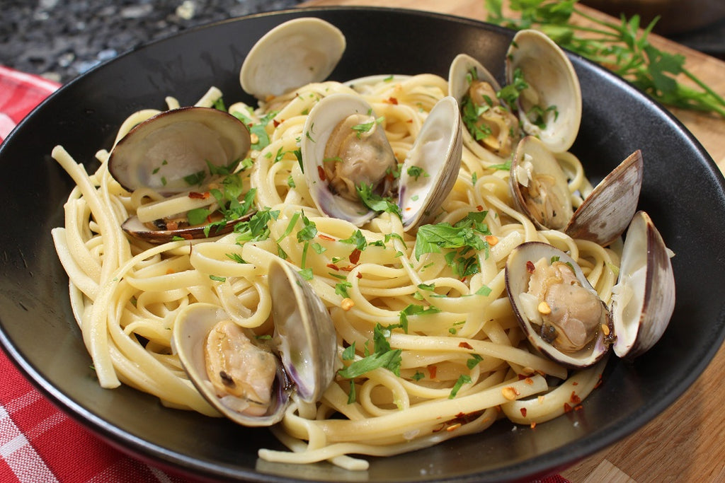 Clams with Linguine