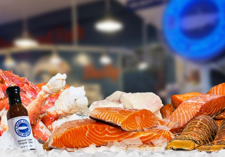 Fresh seafood display