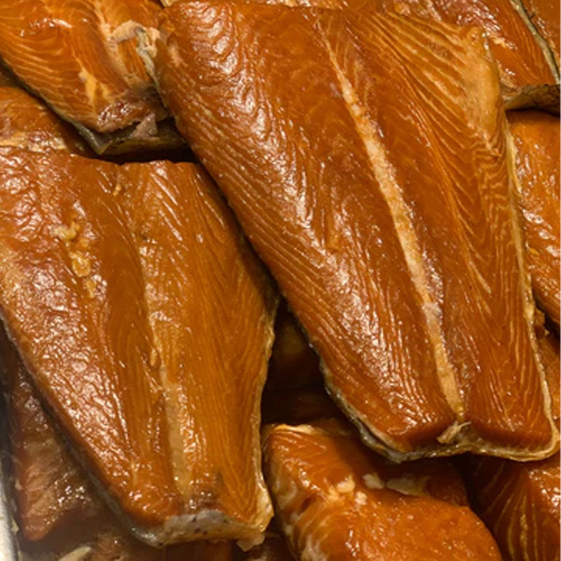 Fresh Alderwood Smoked Salmon TAILS ONLY. Pure Food Fish Market